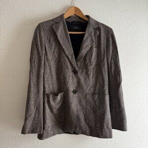 Weekend Max Mara Wool Blend Houndstooth Blazer Size 10